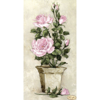 Панно для вышивки бисером "Розовые розы" (Схема или набор)